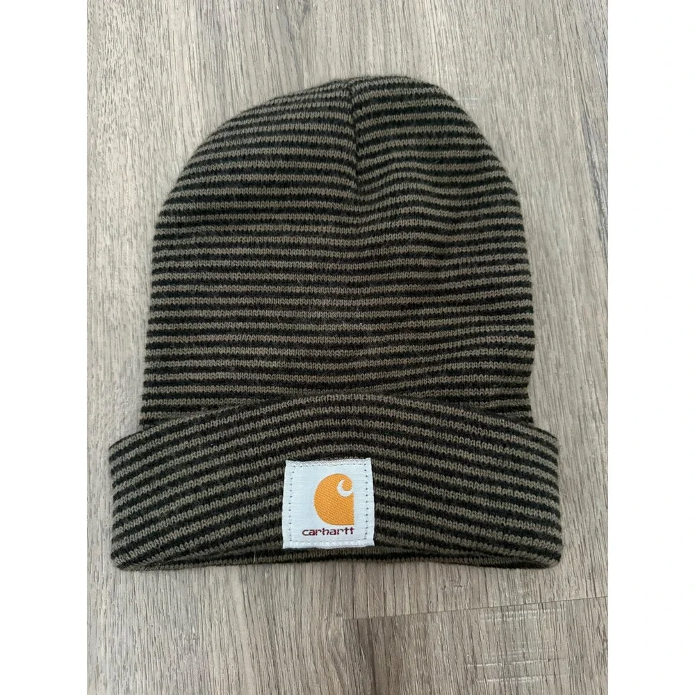 Carhartt A18 B01 Men's Striped Watch Hat Beanie Brown Black F19 2019 One Size